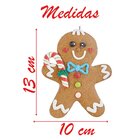 Kit 6 Enfeites Pendente Para Árvore De Natal Biscoito Ginger