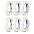 Kit 6 Fita Crepe Uso Geral Pintura 18mmx50m Bege Tectape