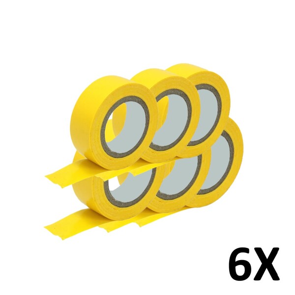 Kit 6 Fita Isolante Colorida Antichama 19mmx10m Amarela