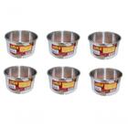 Kit 6 Formas Assadeira Redonda Para Bolo Alta 14x8cm 1l Doce