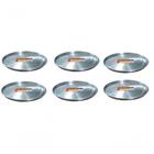 Kit 6 Formas De Pizza Alumínio 24cm Borda Reforçada Belmar