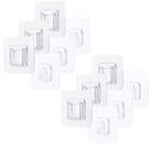 Kit 6 Ganchos Adesivo De Encaixe Transparente Multiuso