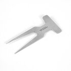 Kit 6 Garfos De Petisco E 1 Tridente + Base Carnes Em Inox