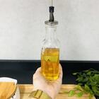 Kit 6 Garrafas De Vidro Para Azeite Vinagre Com Bico Dosador