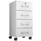 Kit 6 Gaveteiros Escritório Chave E Rodízios 4 Gavetas Gávea