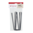 Kit 6 Grampos para Fixação de Grama Sintética 15x3,9cm Prata Naterial