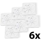 Kit 6 Grelha Quadrada Rotativa Aço Inox 15cm Central