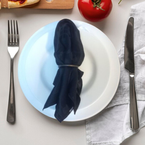 Kit 6 Guardanapos Jacquard Medalhao 38x38 Preto