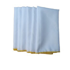 Kit 6 Guardanapos Oxford 45x45  Branco/amarelo