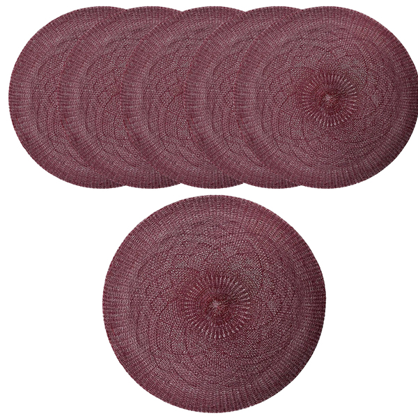 Kit 6 Jogos Americano Familia Sousplat Crochet Servir Mesa Ca