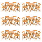 Kit 6 Jogos De Mesa Dobravel Com 4 Cadeiras De Madeira Ideal