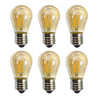 Kit 6 Lâmpada Led Filamento G45 2w 2200k Retrô Vintage Delis