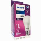 Kit 6 Lâmpada Led Philips 11w Branco Neutro 4000K E27 Equival