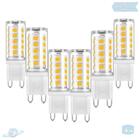 Kit 6 Lâmpadas De Led Halopin G9 5w Branco Quente (3000k)