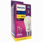 Kit 6 Lâmpadas Led Philips 11w Branco Quente 3000K E27 Equiva