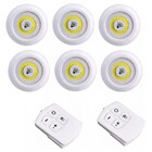 Kit 6 Lampadas Luminaria Led Spot Controle Remoto Sem Fio Emb