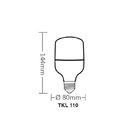 Kit 6 Lâmpadas Super Bulbo Alta Potência Led 20w 3000k Taschi