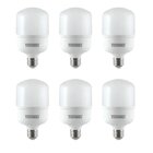 Kit 6 Lâmpadas Super Bulbo Alta Potência Led 20w 3000k Taschi