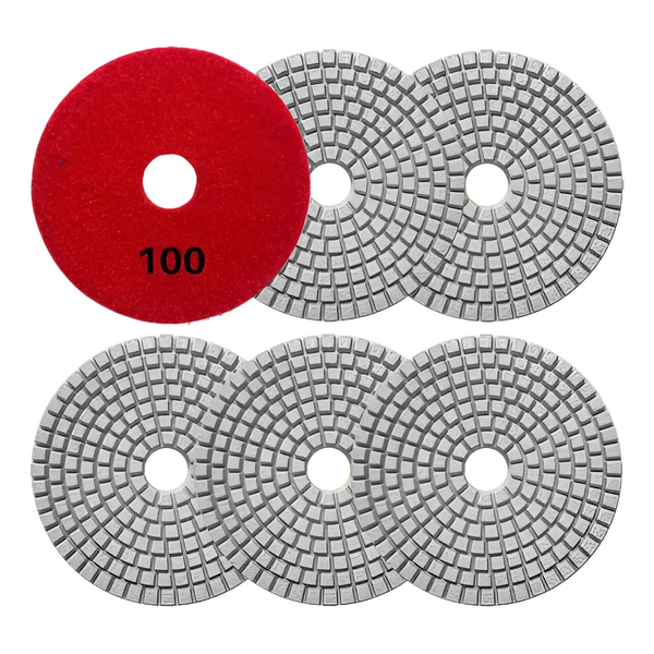 Kit 6 Lixa Cerâmica Diamantada P/ Polimento Grão 100 100mm