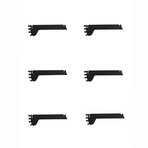 Kit 6 Mão Francesa Apoio Para Bandeja 30cm Slg Gôndolas New Plus Preto