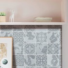 Kit 6 Metros De Papel De Parede Adesivo Azulejo Moderno Cinza
