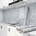 Kit 6 Metros De Papel De Parede Adesivo Azulejo Moderno Cinza