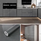 Kit 6 Metros De Papel De Parede Lavavel Alto Brilho Cinza Met