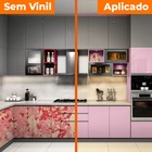 Kit 6 Metros De Papel De Parede Lavavel Alto Brilho Rosa Unico