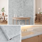 Kit 6 Metros De Papel De Parede Lavavel Marmore Azul Lagoa