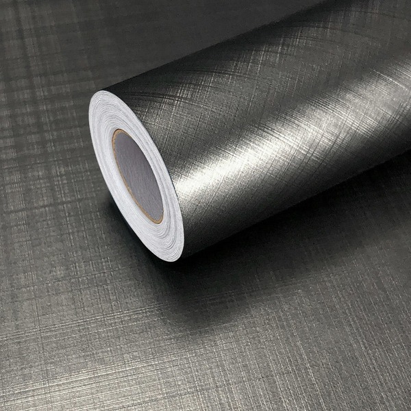 Kit 6 Metros De Papel De Parede Lavavel Metalico Texturizado