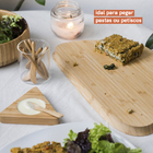 Kit 6 Mini Facas De Bambu Tábua De Frios Petiscos Patês