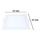 Kit 6 Painel Led Embutir Quadrado 12w 4000k 17x17cm Avant
