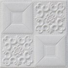 Kit 6 Painel Placa 3d Auto Adesivo Azulejo Branco 70x70cm