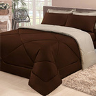 Kit 6 Pçs Com Edredom E Lençol Aconchego Casa Dona Dupla Face