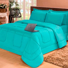 Kit 6 Pçs Edredom Casa Dona Dupla Face Casal Queen Com Lençol