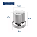 Kit 6 Peças Acabamento Registro 1/2 A 3/4 Padão Deca C40 Prat