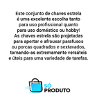 Kit 6 Peças Chave Estrela 6 A 17mm Cromado Starfer