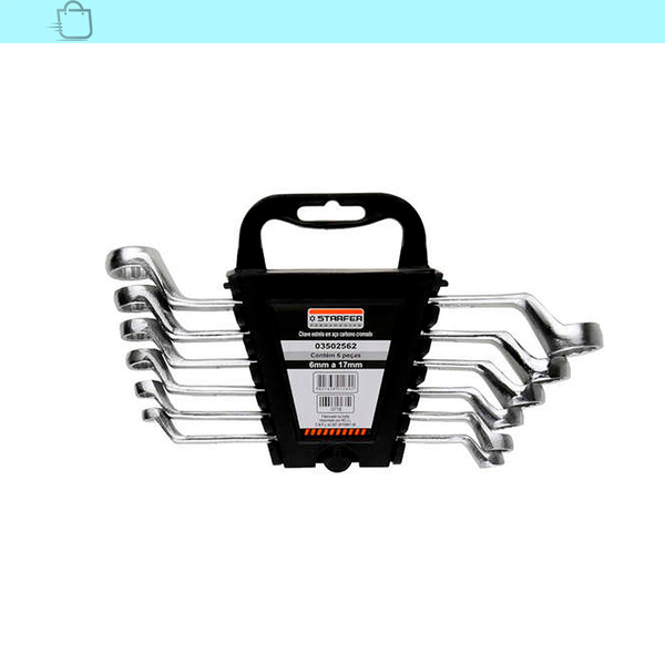Kit 6 Peças Chave Estrela 6 A 17mm Cromado Starfer