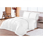 Kit 6 Peças Colcha Confort Dupla Face Casal Queen Casen Branco