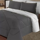 Kit 6 Peças Colcha Delicado Dupla Face Casal Queen Casen Cinz