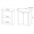 Kit 6 Peças Com 2 Escrivaninhas, 1 Armário Alto Fechado, 1 Ar