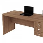 Kit 6 Peças Com Escrivaninha, 3 Gaveteiros E 2 Armários Multi