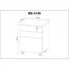 Kit 6 Peças Com Mesa Em L, 2 Gaveteiros, 2 Armários Multiuso