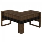 Kit 6 Peças Com Mesa Em L, 2 Gaveteiros, 2 Armários Multiuso