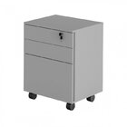 Kit 6 Peças Com Mesa Em L, 2 Gaveteiros, 2 Armários Multiuso