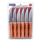 Kit 6 Peças Conjunto De Faca Para Cozinha/churrasco