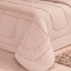 Kit 6 Peças: Edredom Dupla Face Casa Dona Casal Queen Bege