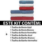 Kit 6 Peças Toalha Banho + Rosto Infantil Estampada 100 Algod