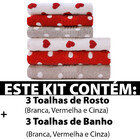 Kit 6 Peças Toalha Banho + Rosto Infantil Estampada 100 Algod