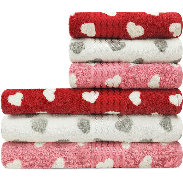 Kit 6 Peças Toalha Banho + Rosto Infantil Estampada 100 Algod